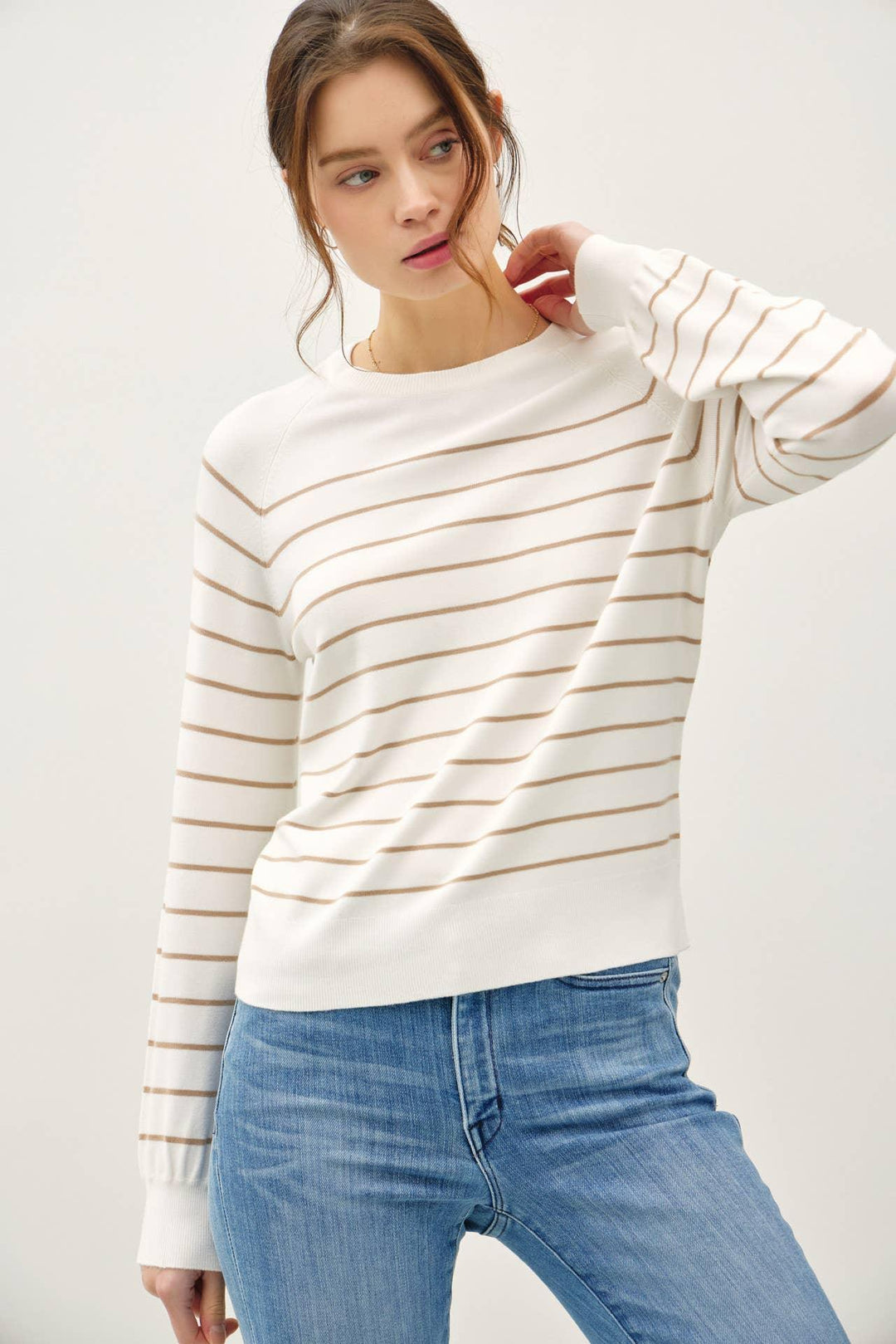 STRIPED SWEATER TOP