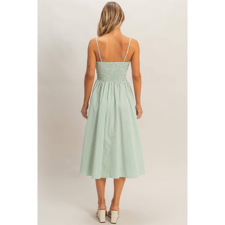 Striped Spaghetti Strap Dress