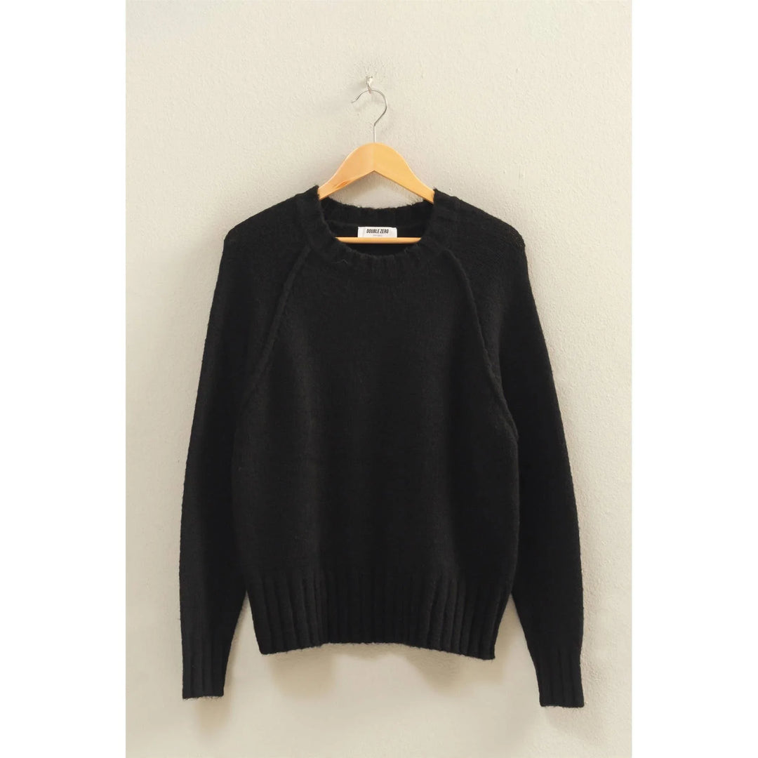 Raglan Sleeve Crew Neck Sweater