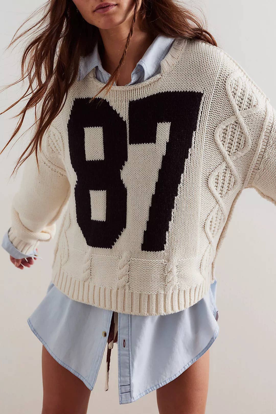 The 87 Pullover Sweater With Twist Pattern