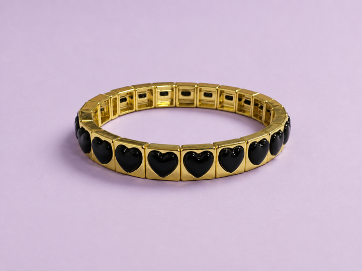 Enamel Stretch Bracelet - Earth Tone Colors