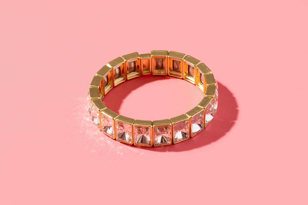 Enamel Stretch Bracelet - Earth Tone Colors