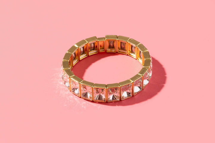 Enamel Stretch Bracelet - Earth Tone Colors