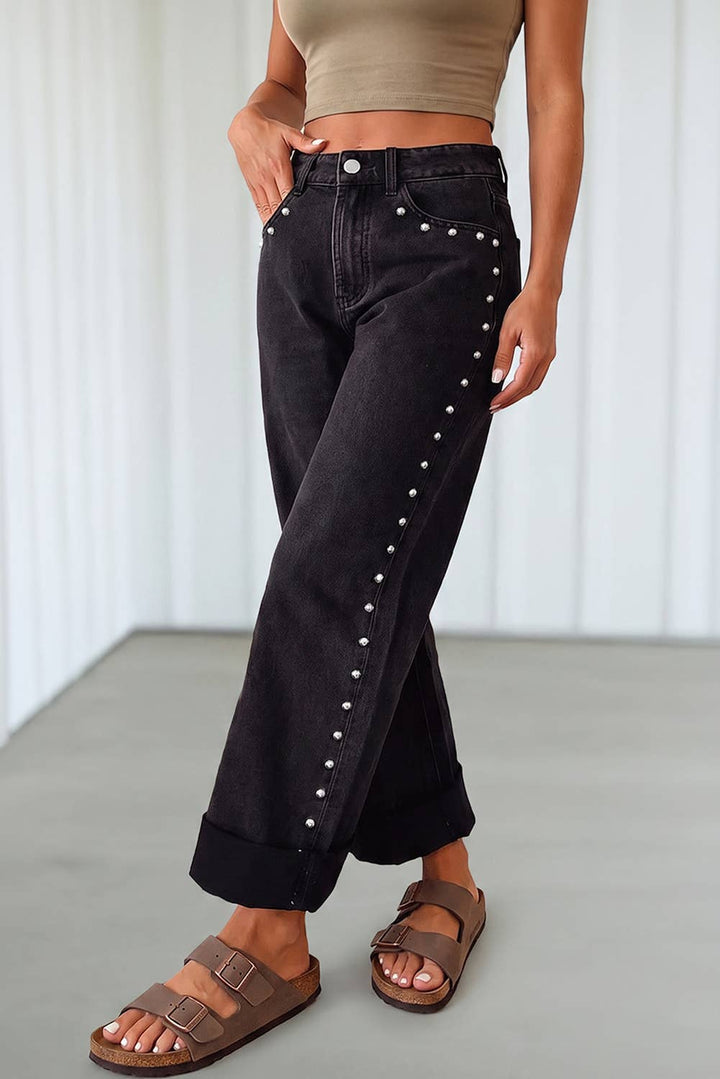 Denim - LAS Studs Decoration Casual Jeans (4-16) - - Cultured Cloths Apparel