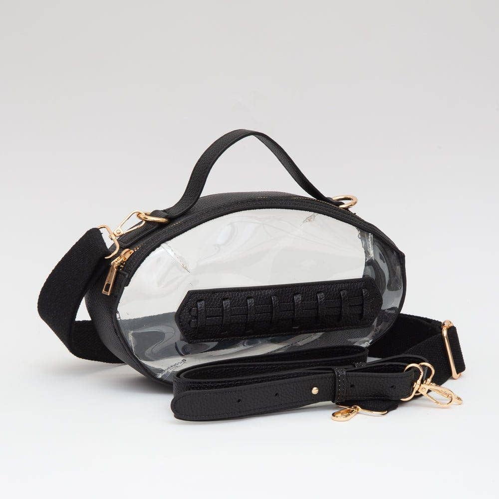 - Clear Gameday Football Stitch Detail Crossbody Bag - - Cultured Cloths Apparel