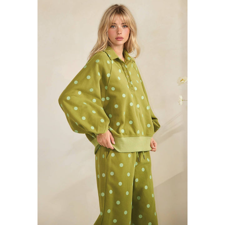 Playful Dot Quarter Zip