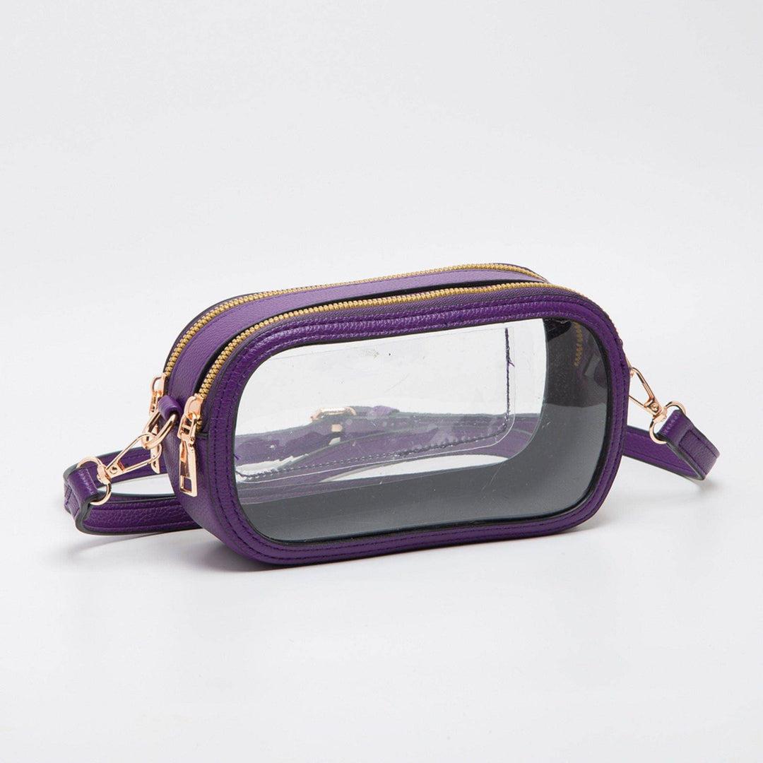 - Double Zipper Oval Clear Gameday/Stadium Bag - - Cultured Cloths Apparel