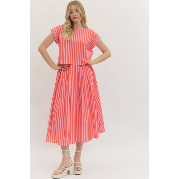 Women's Skirts - Striped midi skirt - - Cultured Cloths Apparel