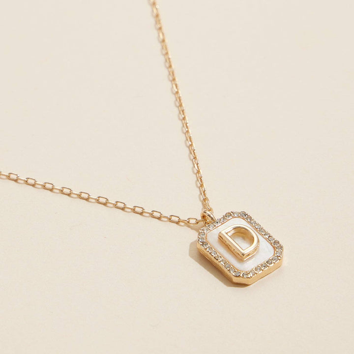 Accessories, Necklaces - Short Necklace | Initial Shell Charm - - Cultured Cloths Apparel