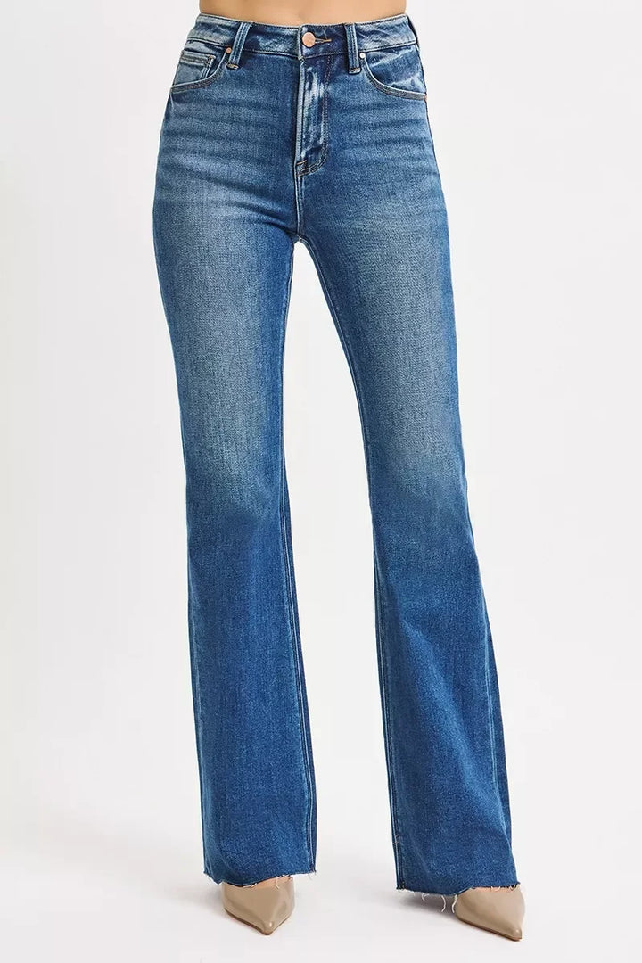 DENIM - RISEN High Rise Flare Jeans - - Cultured Cloths Apparel