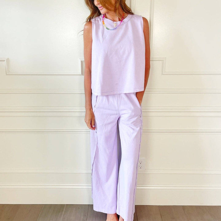 Pants - Lilac Flowy Pant - - Cultured Cloths Apparel
