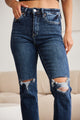 Denim - RFM Crop Dylan Full Size Tummy Control Distressed High Waist Raw Hem Jeans -  - Cultured Cloths Apparel