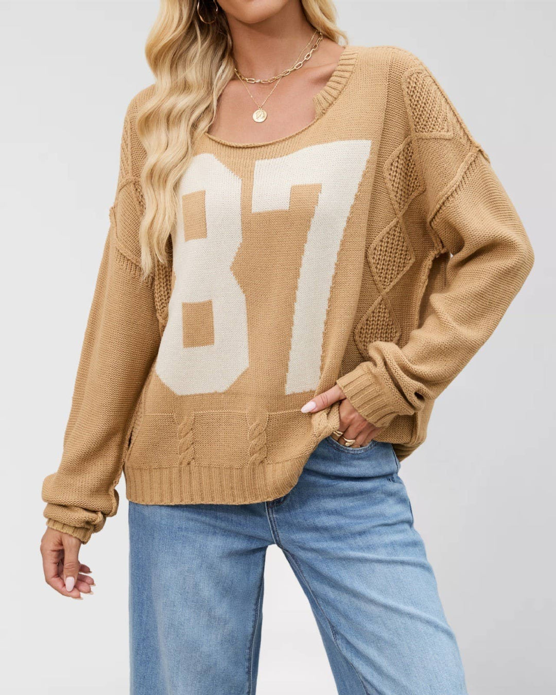 The 87 Pullover Sweater With Twist Pattern