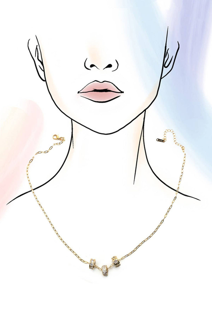 Accessories, Necklaces - 18K STAINLESS STEEL TARNISH FREE BARREL NECKLACE | 40NK9639 - - Cultured Cloths Apparel