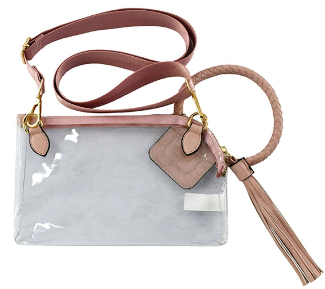Accessories, Bags - Clear Cuff Handle Tassel Wrislet Clutch - - Cultured Cloths Apparel