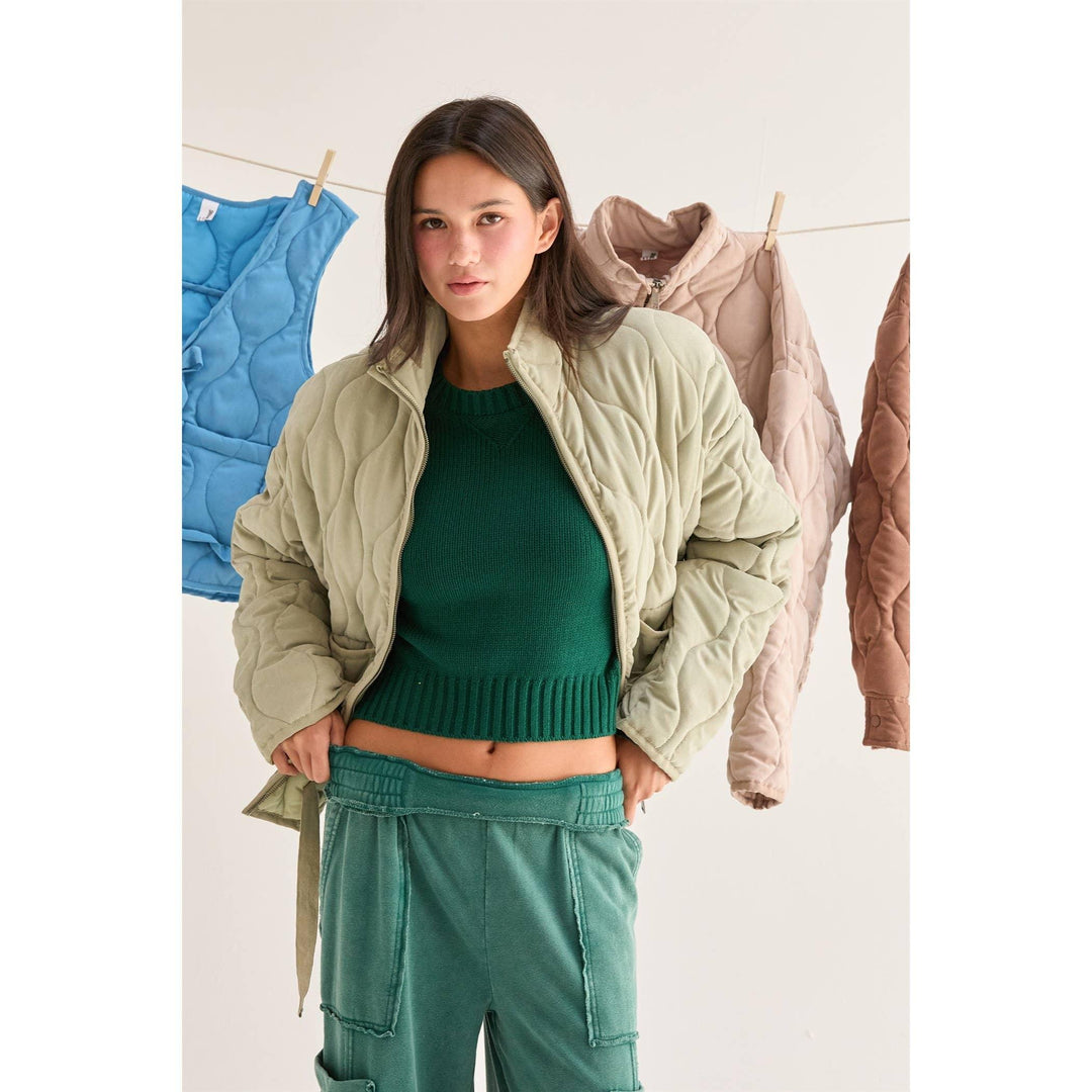 Women's Sweaters - Cropped Long Sleeve Sweater - - Cultured Cloths Apparel