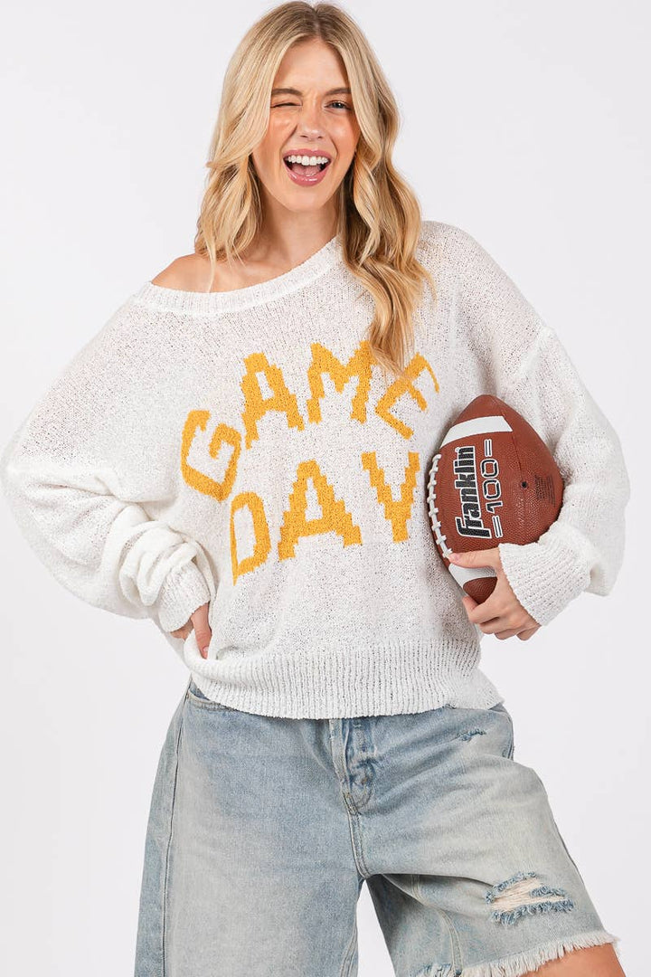 GAME DAY CREWNECK SWEATER TOP