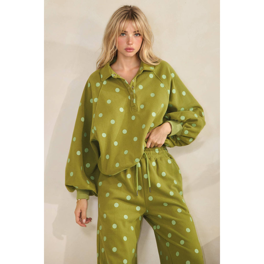 Playful Dot Quarter Zip