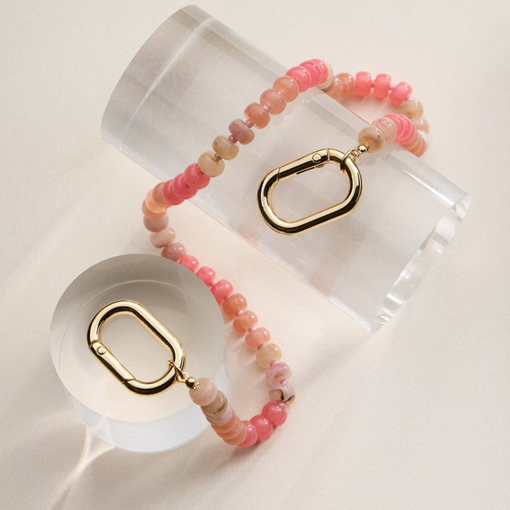 Accessories, Key Chains - Colorful Beaded Bag Charm | Gold Clasp Trendy Accessory - - Cultured Cloths Apparel