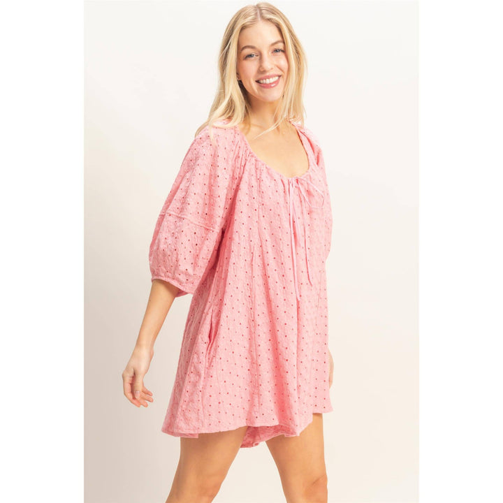 Women's Rompers - Eyelet Babydoll Romper - - Cultured Cloths Apparel