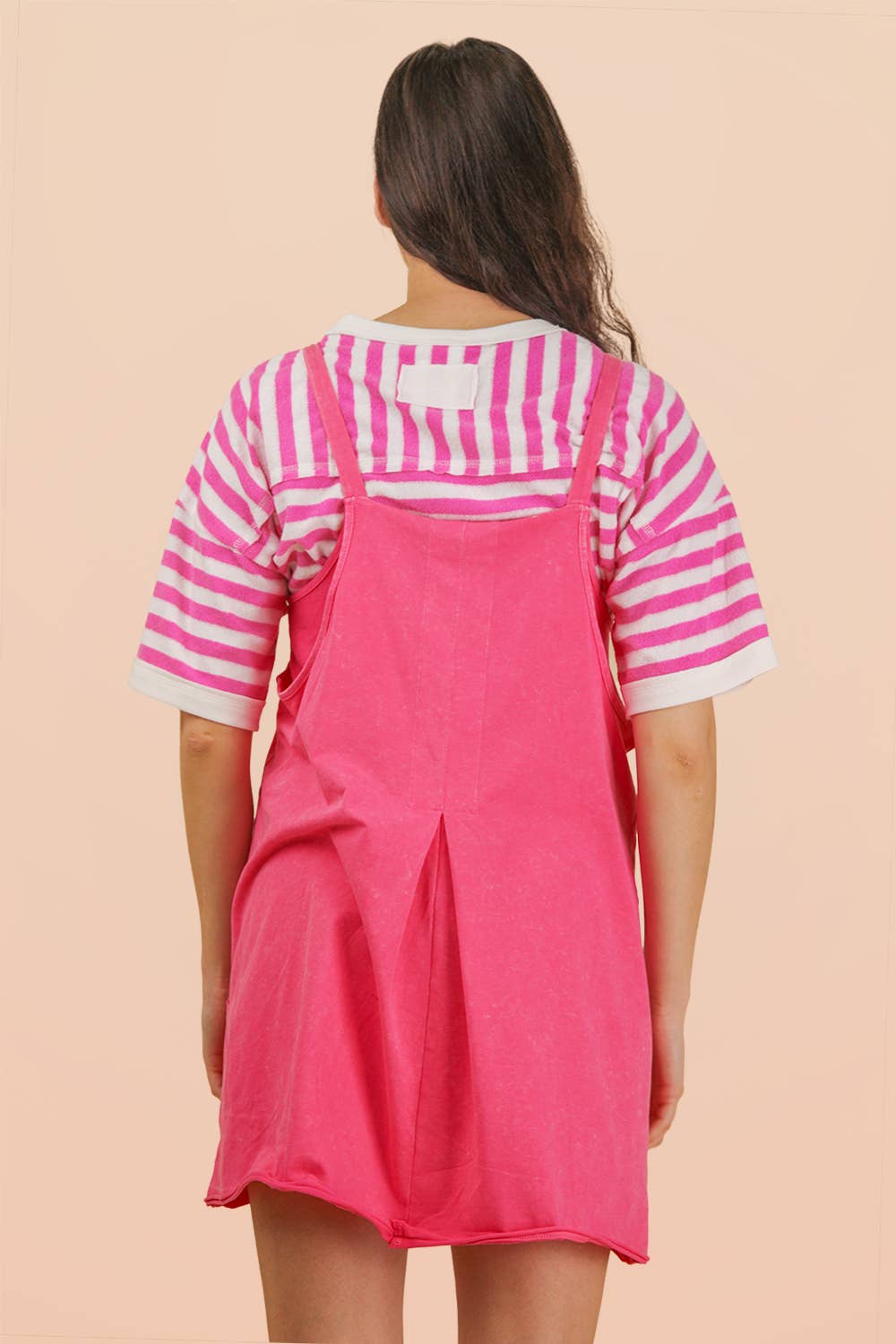 Dresses - Mineral Washed Knit Mini Dress with Shorts Inside - - Cultured Cloths Apparel