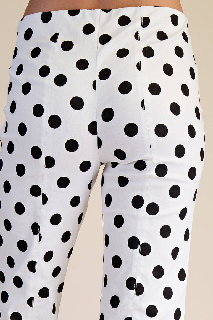 Pants - Flare Crop Dot Pants - - Cultured Cloths Apparel