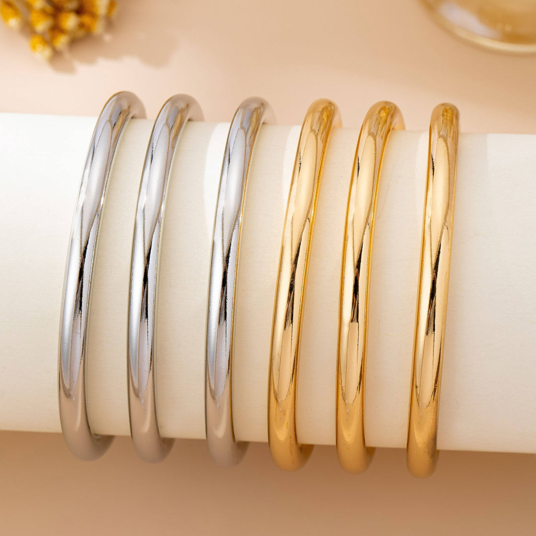 Accessories, Bracelets - Chunky Triple Bangle Set - - Cultured Cloths Apparel