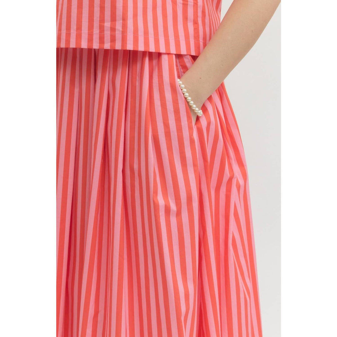 Women's Skirts - Striped midi skirt - - Cultured Cloths Apparel