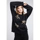 Women's Sweaters - Tiger Pattern Sweater - BLACK - Cultured Cloths Apparel