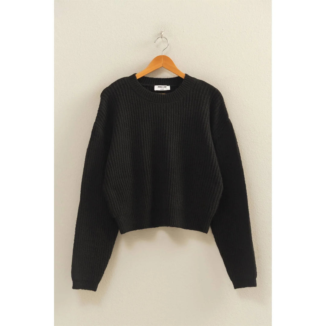 Ribbed Crew Neck Sweater