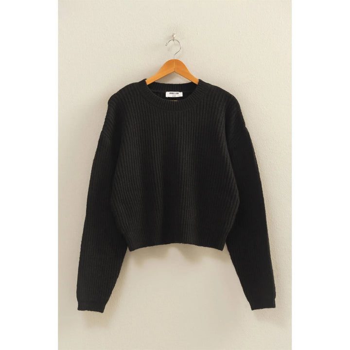 Ribbed Crew Neck Sweater
