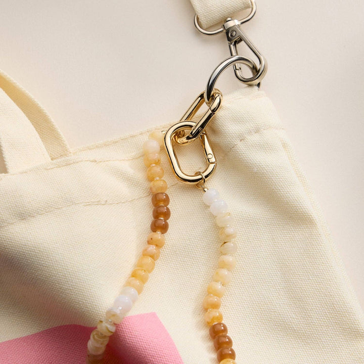Accessories, Key Chains - Colorful Beaded Bag Charm | Gold Clasp Trendy Accessory - - Cultured Cloths Apparel