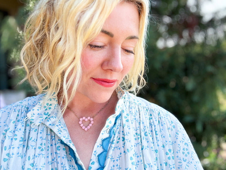 14K Gold-Plated Necklace - Gem Heart - Katie - Asst Styles