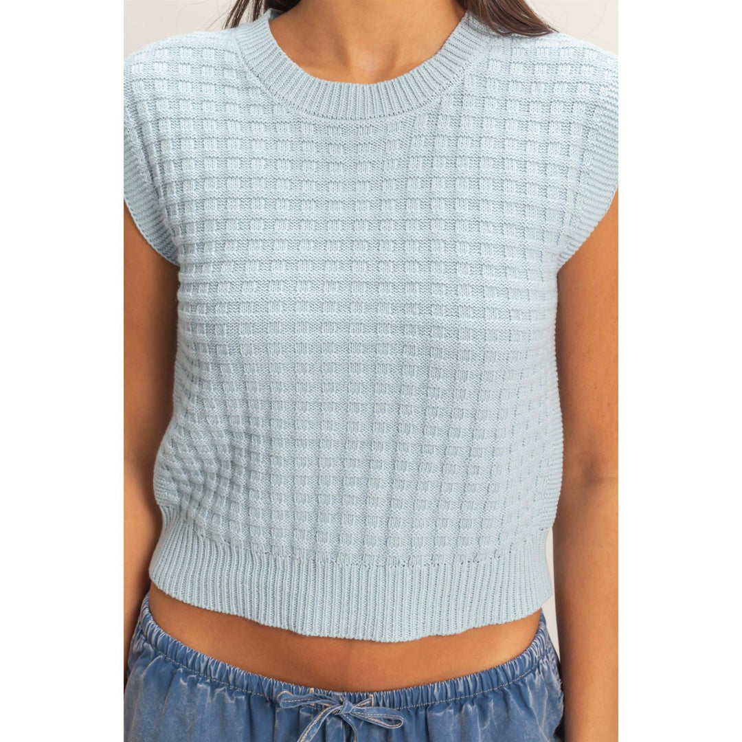 Textured Sleeveless Knit Top