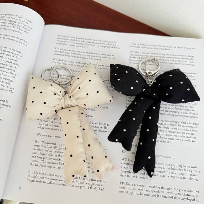 Accessories - Green Puff Ribbon Balletcore Dot Bow Bag Charm, Key Holder - - Cultured Cloths Apparel