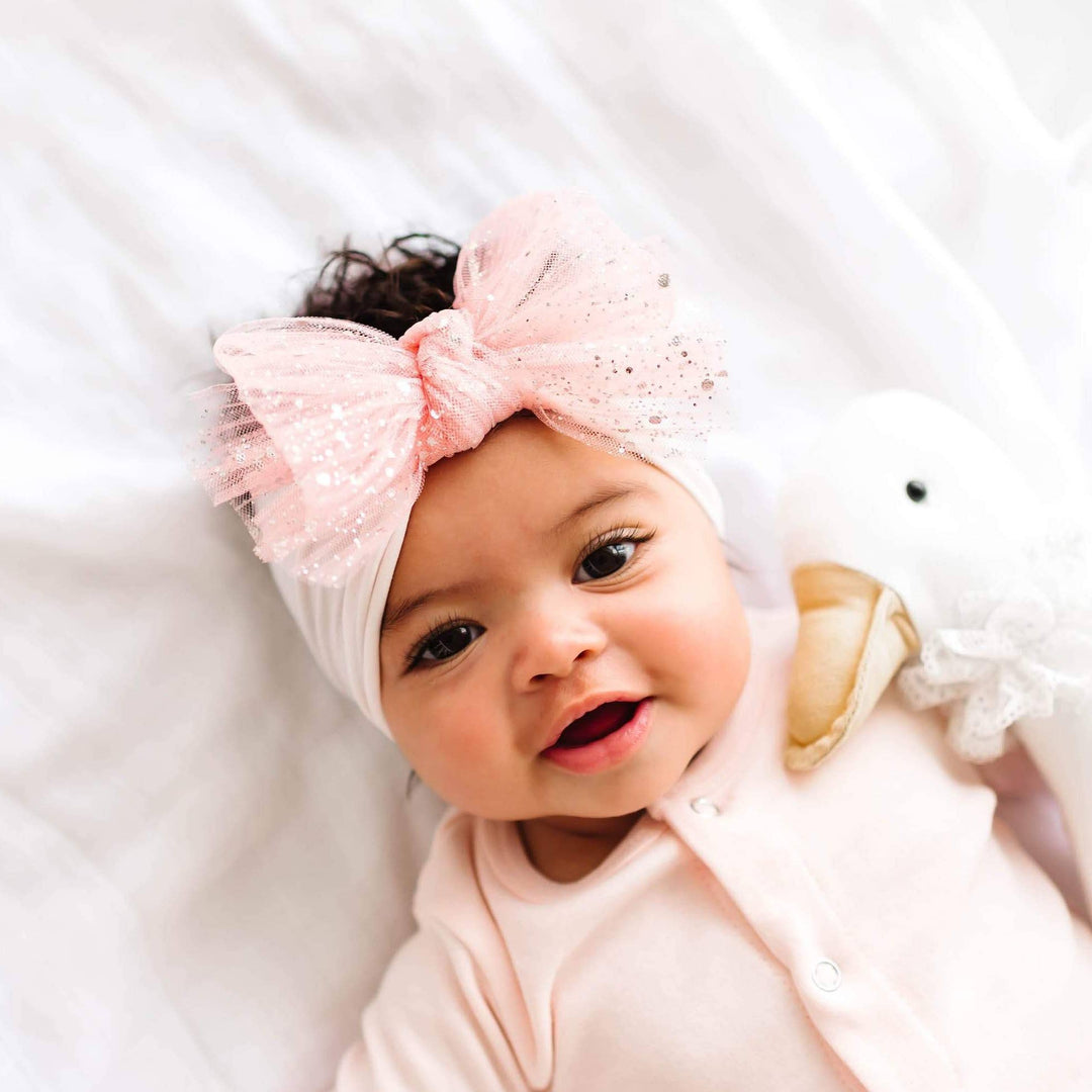 Accessories - Baby Bling® Tulle FAB® soft nylon headband with tulle bow - - Cultured Cloths Apparel