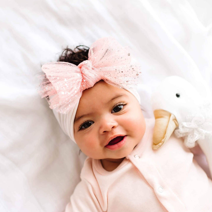 Accessories - Baby Bling® Tulle FAB® soft nylon headband with tulle bow - - Cultured Cloths Apparel