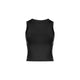 Athleisure - Cropped Seamless Muscle Tank Top - Black - Cultured Cloths Apparel