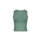 Athleisure - Cropped Seamless Muscle Tank Top - D.Green - Cultured Cloths Apparel