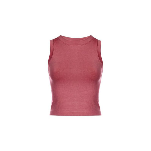 Athleisure - Cropped Seamless Muscle Tank Top - C. Rose - Cultured Cloths Apparel