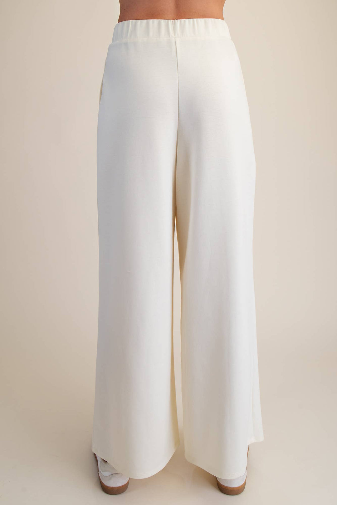 - Waist Elastic Band Wide Leg Pants - - Cultured Cloths Apparel