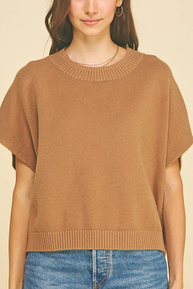DROPPED SHOULDER SWEATER TOP