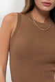 Women's Sleeveless - SLEEVELESS ROUND NECK SWEATER KNIT TOP -  - Cultured Cloths Apparel