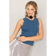 Women's Sleeveless - Essentials Ribbed Tank Top - GRAY BLUE - Cultured Cloths Apparel