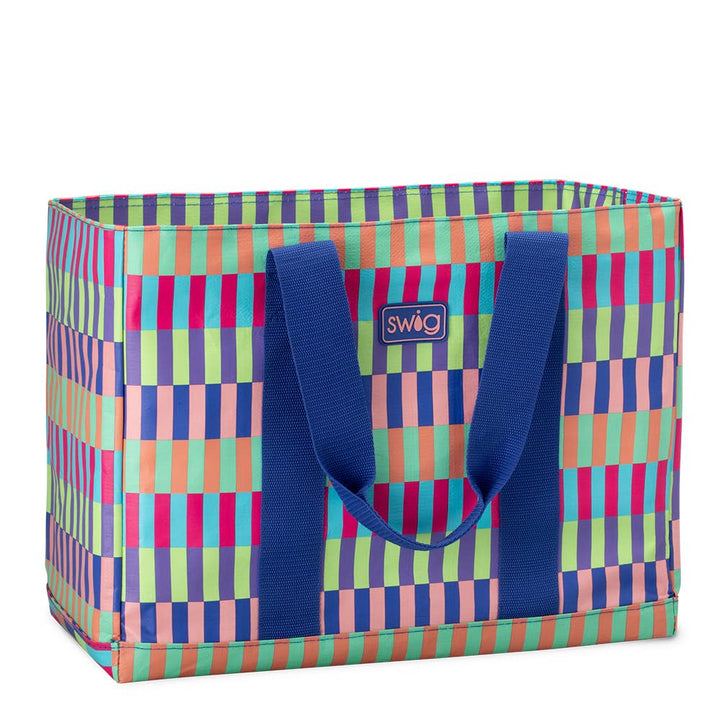 Accessories, Bags - Brite Stripe Jumbo Tote Bag - - Cultured Cloths Apparel