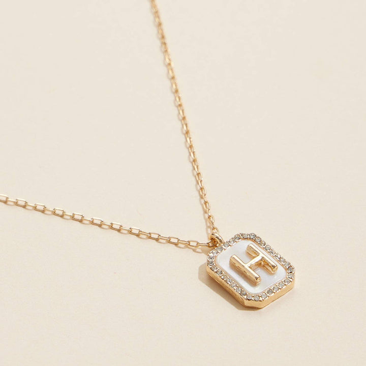 Accessories, Necklaces - Short Necklace | Initial Shell Charm - - Cultured Cloths Apparel