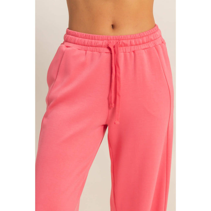 Elastic Waist Wide-Leg Pants