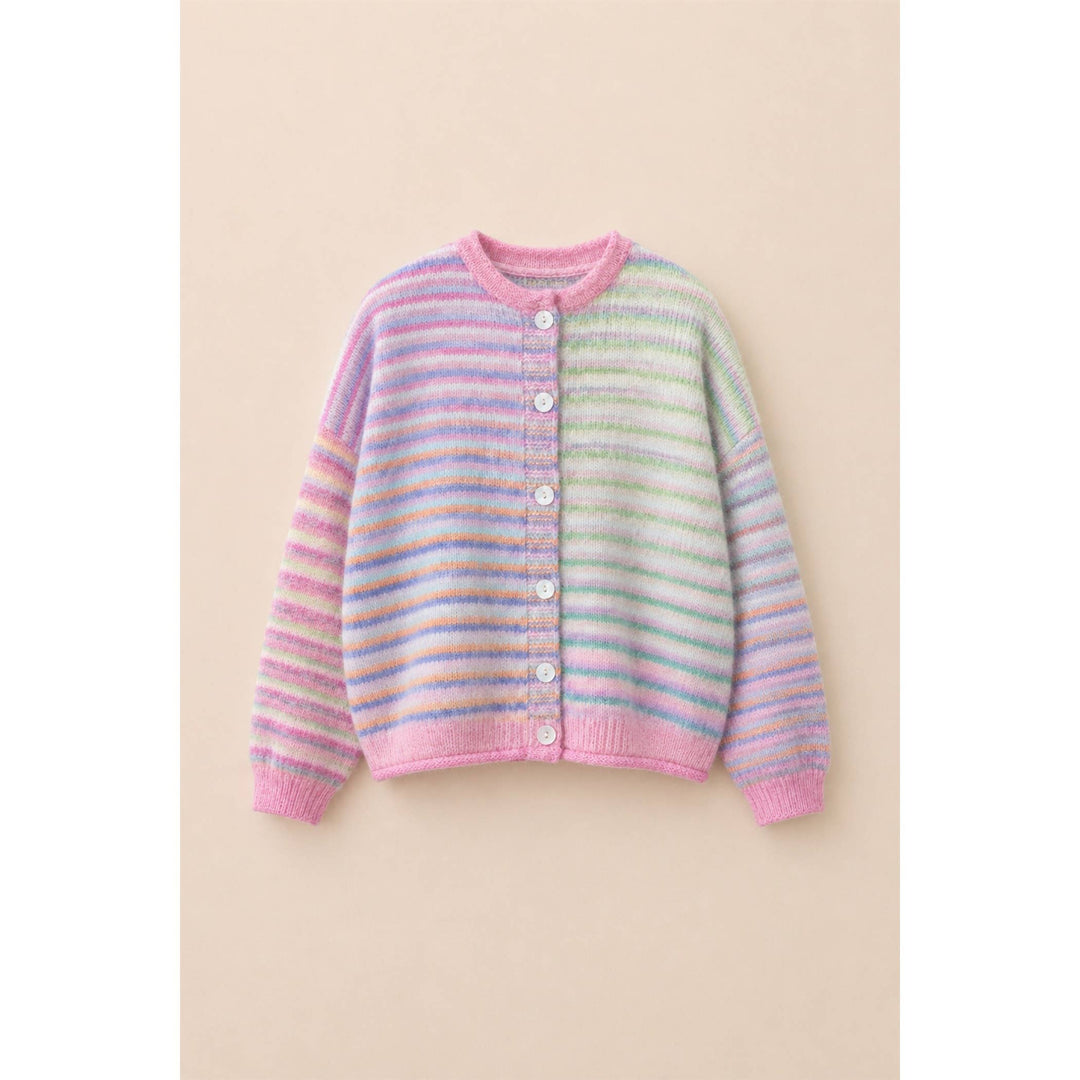 Multi color button up cardigan