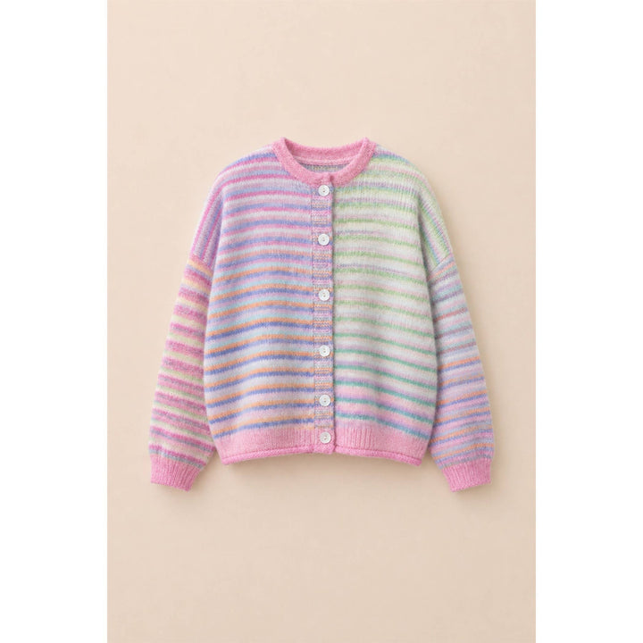 Multi color button up cardigan