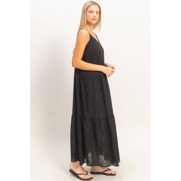 Dresses - Tiered Spaghetti Strap Maxi Dress - - Cultured Cloths Apparel